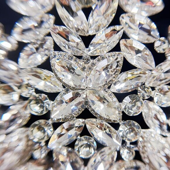 Quinceanera Crown, Crystal Crown, Crystal Bridal Tiara, Silver Wedding Crown - Picture 6 of 9